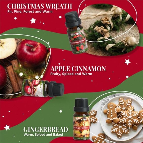 Christmas Fragrance Oils Set - Essential Oils for Diffuser, Soap, Candle - Picture 3 of 8